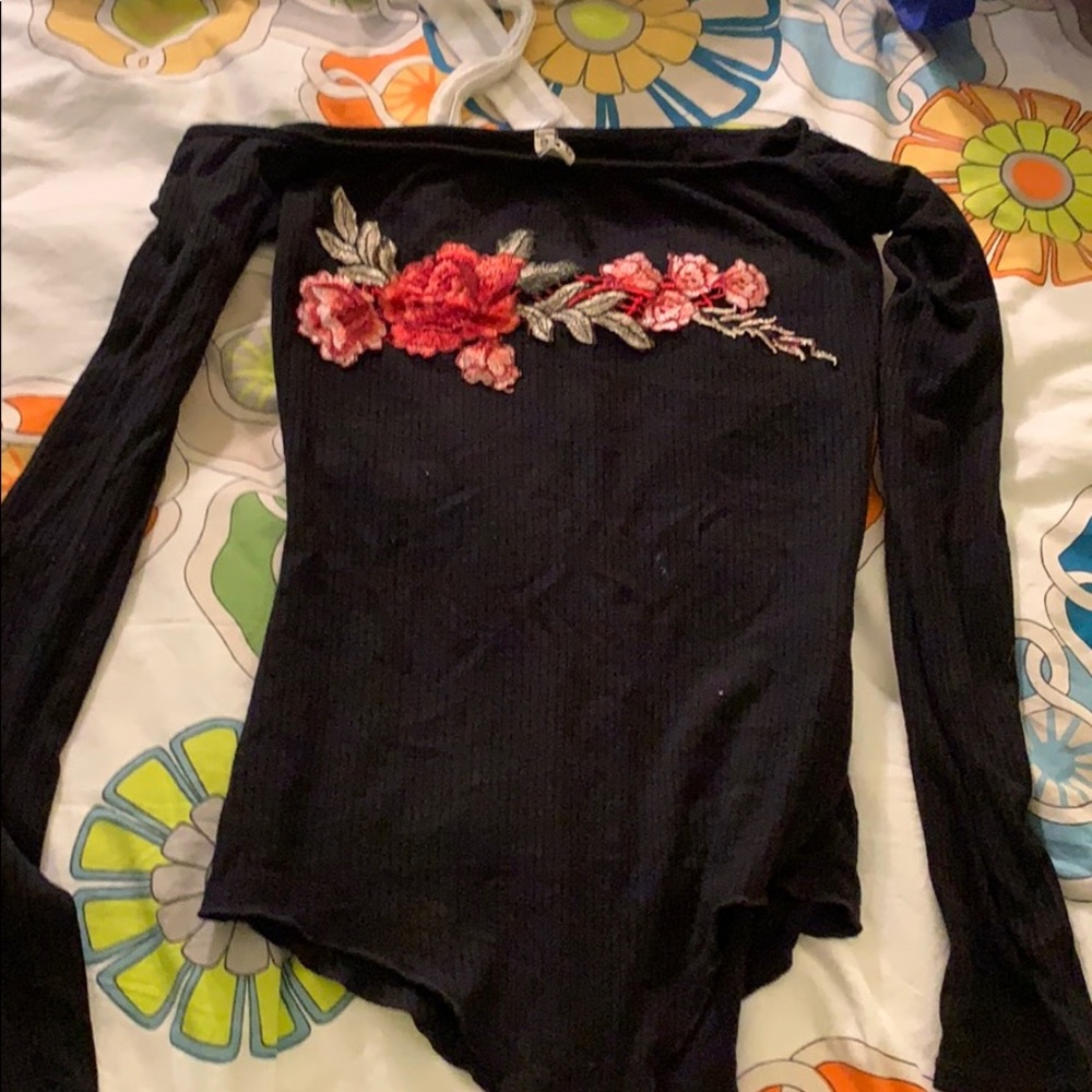 Emma and Sam black floral bodysuit